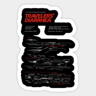 Traveler's Diarrhea Sticker